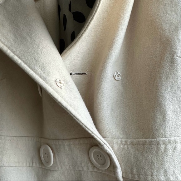 Tulle Ivory Wool Pea Coat - Picture 4 of 8